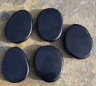 Black Obsidian Engraved Elemental Set   5 Pieces   Pocket Stones 29348e
