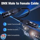 Dmx Cable 35 Ft 2 Pack  Heavy Duty Xlr Compatible Male To Female Dmx Stage Li