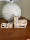 Wedding anniversary Count Down Calendar Wooden Blocks