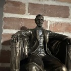 9  President Abraham Lincoln Seated Sculpture Statue Book End Bronze Finish