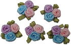 Mini Satin Ribbon Roses Fabric Flowers For Crafts Small Bows Rosettes Diy Sewing