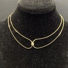 Vintage 12k Gold Filled Watch Chain Fob Necklace  Slide  Dog Clip  Heart Locket