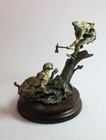    gros-ventre Moment Of Truth    Ltd ed Chilmark Pewter Sculpture By Michael Boyett
