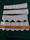 Antique Filet Lace Edging Scalloped Floral Trim Cream Beige 3 -6  Wide Lot