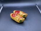 Vintage Miniature Dutch Holland Hand Painted Wooden Shoes Souvenir