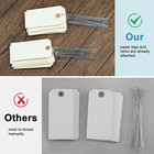 120 Pack Manila Blank Shipping Tags With Wire  Label Tag With Wire Attached   4