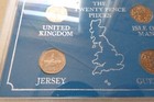 1982 20 Pence Coin Set United Kingdom Guernsey Jersey Isle Of Man 1st Year Issue