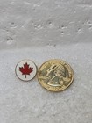 Canada Travel Souvenir Lapel Pin British Columbia Maple Leaf Small Vintage