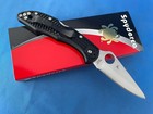Spyderco C11pbk Delica 4 Knife Black Frn Handle Vg10 Stainless Plain Edge Blade