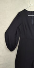Premier Amour Women Jumpsuit 14 Black Poly Blend Long Sleeve Casual Slit Pants