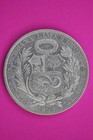 1893 Peru 1 Sol Silver Coin  900 Fine Guaranteed Authentic   Genuine 1677