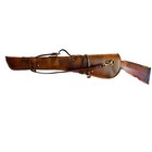 Leather Rifle Scabbard Gun Case With Adjustable Strap Hunting Padded Carry Case