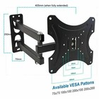 Full Motion Tv Wall Bracket Mount Swivel Tilt For 16 18 26 32 40 42 Inch Led Lcd