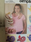 Simplicity Plush Snake Sewing Pattern    R12155 s3022 New  Uncut  Stuffed Snake 