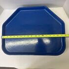 Lot Of 11 Cambro Camtray Blue Trapezoid 6 Sided Lunch Trays Cafeteria