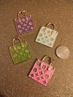 Lot Of 4 Designer Stamped Louis Vuitton Charms buttons 