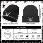 2 Pack Winter Beanies Hats For Men Women   Embroidered Knit Cuffed Hats Cap F   