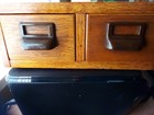 Antique Globe Wernicke 2-drawer Oak Wood Index Card File Box