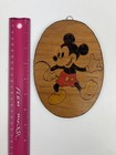 Vintage Mickey Mouse Wooden Wall Plaque Hand Painted Disney Decor