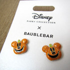 New Disney Parks Fall Halloween Pumpkin Baublebar Mickey Earrings Stud Set Pair