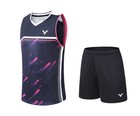 Victor Adult Kid Sports Suit Tennis Table Badminton Clothes Set T Shirts shorts