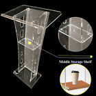 Modern Acrylic Podium Plexiglass Clear Pulpit Conference School Church Lectern