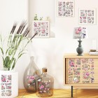 Vintage Floral Rub On Transfers For Crafts  12 Pcs Pink Flower Rub On Transfers