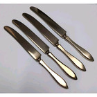Vtg Dirigold Dirilyte Goldware Dinner Knives Lot Of 4 Regal Gold Flatware Mcm