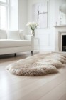 Sheepskin Rug Genuine New Zealand Fluffy Shaggy Fur Sheepskin Area Rug Taupe 2x6
