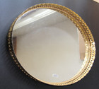 Vintage 24k Gold Plated Stylebuilt Accessories Oval Mirrored Vanity Tray