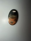 Gucci Gold Tone Metal Logo Keyring Oval Key Finder Tag Charm For Women