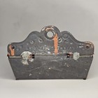 Antique Late 1800s Wall Mount Tin Safe Match Box Holder W  Striker Bottom