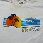 Vintage 80s Florida Sunset Seagull Beach Tropical Souvenir T-shirt Usa - Large