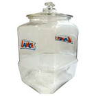 Lance Glass Jar Vintage Advertising 8 Sides Counter Display Embossed Lid 12  H