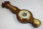 Vintage 15 5  Wooden Wall Barometer Weather Station  Made In Western Germany 