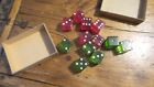 Vintage Lucite Red   Green Dice Set Of 12  5 8 
