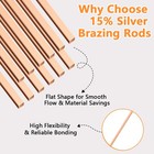 15  Silver Brazing Rods Bcup-5 10 Pcs For Hvac   Industrial Applications