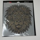 Rhinestone  lion With Glow In Dark Eyes  Iron On Transfer  Hot Fix