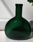 Vtg 6  Heavy Dark Green Glass Teardrop Wine Bottle Marked 37