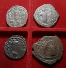 Lot X 4  Byzantine    Follis Constantinople 