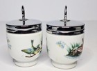 Vintage Royal Worcester Birds Pattern Porcelain Egg Coddlers Discontinued 2002