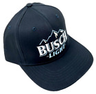 Busch Light Beer Rocky Mountain Logo Navy Blue Adjustable Flat Bill Hat Cap Nwt