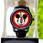 Disney Mickey Mouse Analog Wristwatch Black Band Birthday Gift