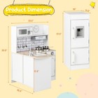 Kids Corner Kitchen Playset Wooden Play Toy W  Microwave   Fridge For Toddlers