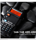 Gt-5r Dual Band Ham Radio Uv-5r Fcc Legal 128ch Uhf Vhf Handheld W Battery