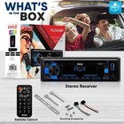 Pyle Stereo Receiver Power Amplifier-  Single Din W  Remote Control  black 