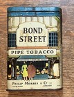 Vintage Bond Street Pipe Tobacco Tin   Phillip Morris   Co 