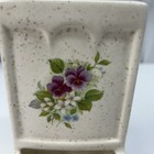Vintage Mccoy Match Box Holder Ceramic Wall Hanging Purple Flower Country Farm