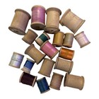 Wood Sewing Thread Spools  Lot Of 20 Vintage Wooden Hobby Craft No Labels      N