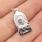 925 Sterling Silver Vintage Jesus Sacred Heart Religious Pendant